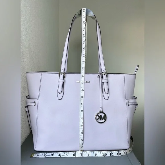 Michael Kors Gilly XL Drawstring Tote Saffiano Leather in Lavender Mist Color - Picture 12 of 12